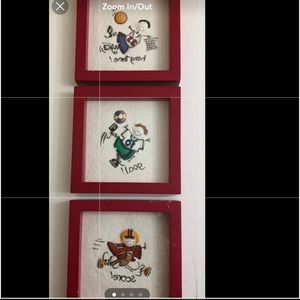 Boys wall decor sports pictures